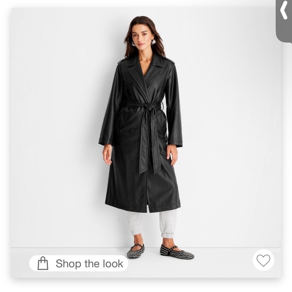 Target A new day faux leather trench coat - Picture 1 of 6